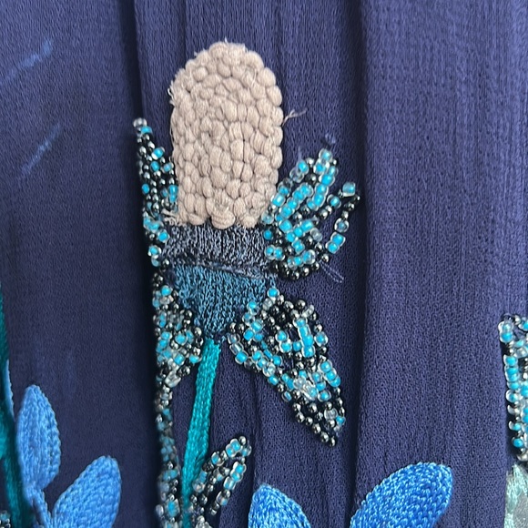 Anthropologie sleeveless dress with embroidery and beading - Picture 4 of 6